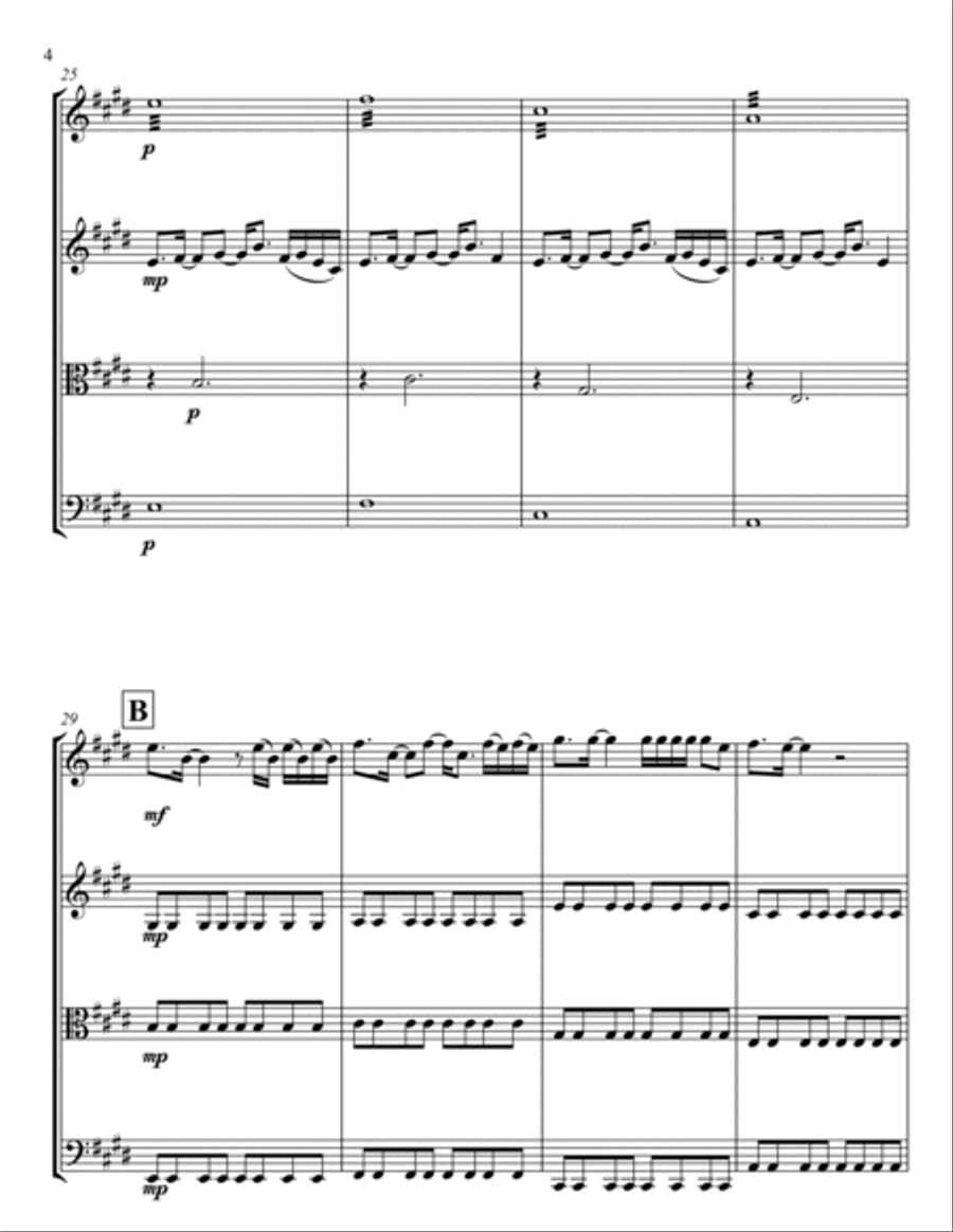 How Far I'll Go String Quartet scores gallery preview page 4