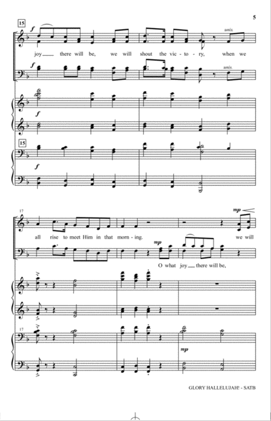 Glory Hallelujah! 4-Part scores gallery preview page 4