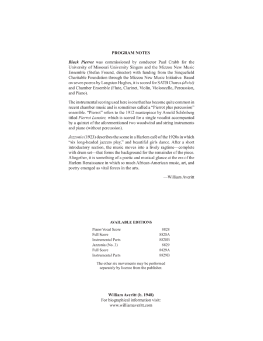 Jazzonia Choir scores gallery preview page 1