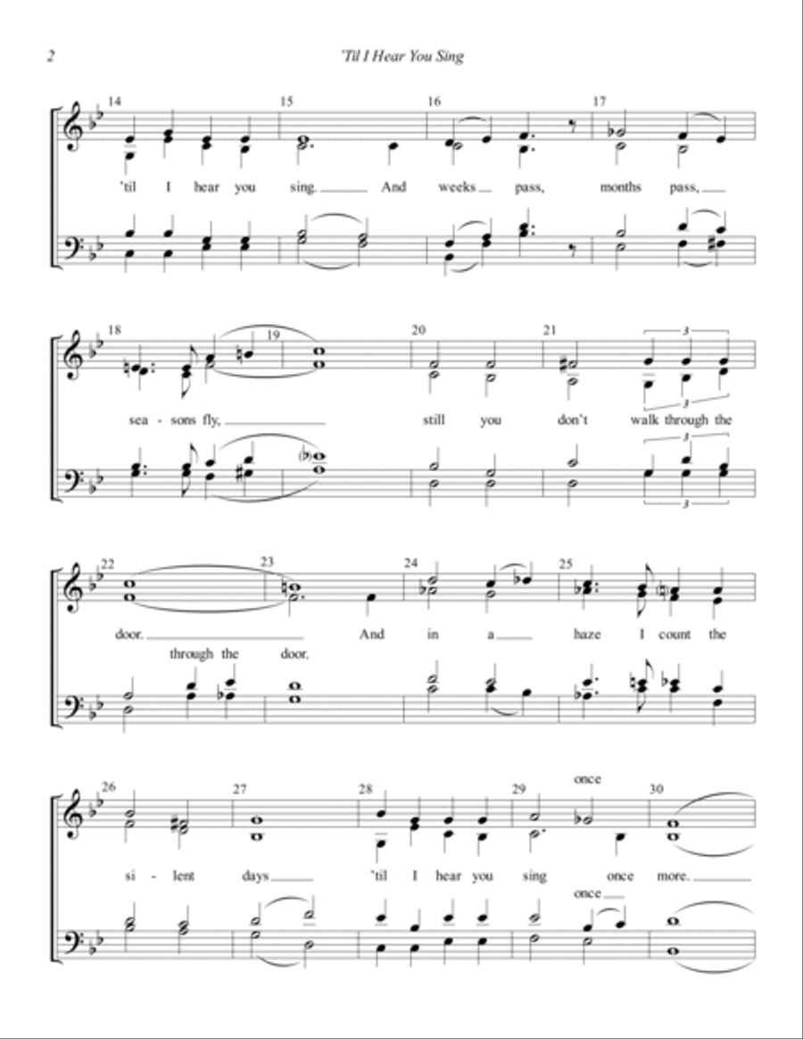 'Til I Hear You Sing (from Love Never Dies) (arr. Theodore Hicks) 4-Part scores gallery preview page 2