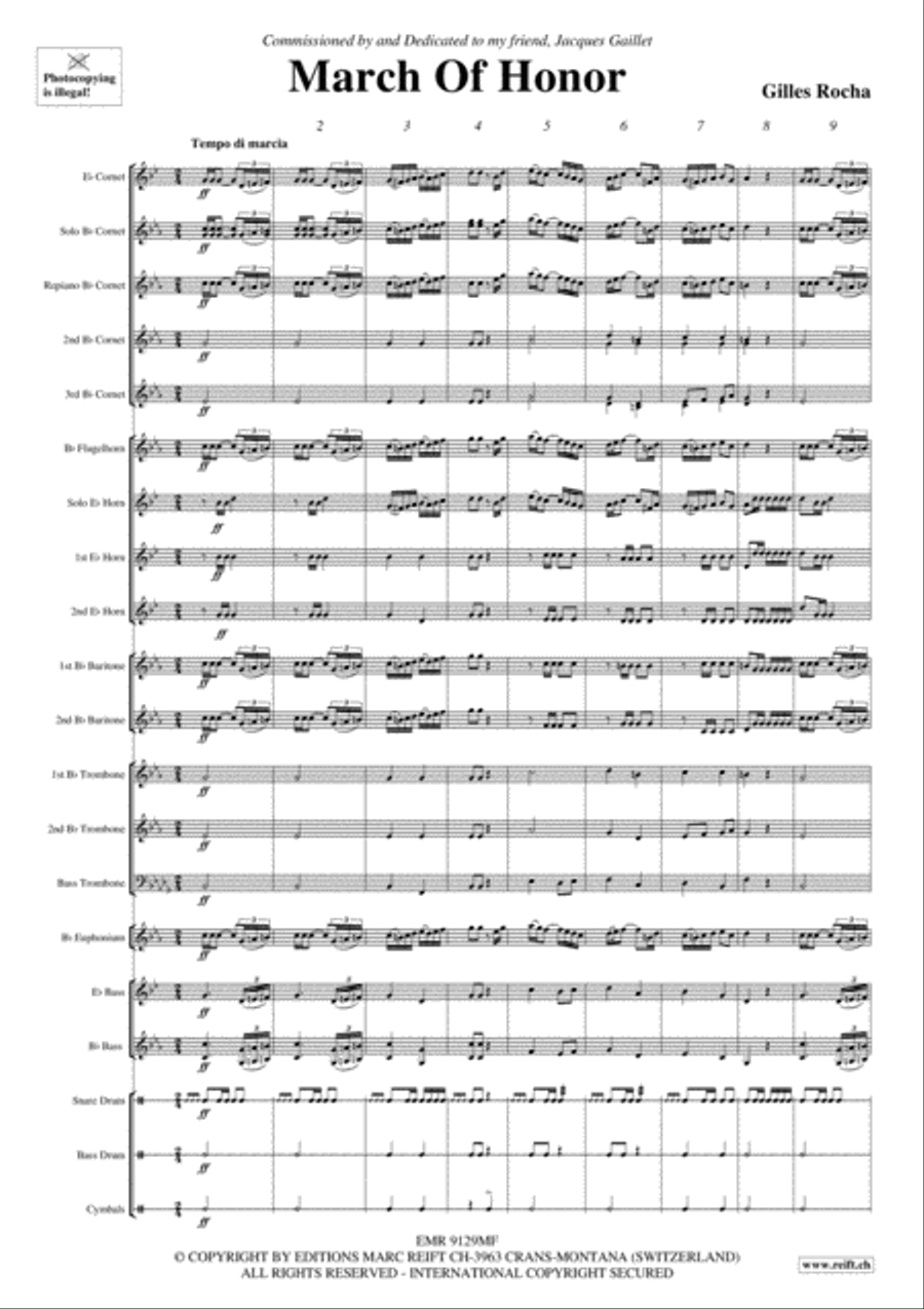 March Of Honor Brass Band scores gallery preview page 3