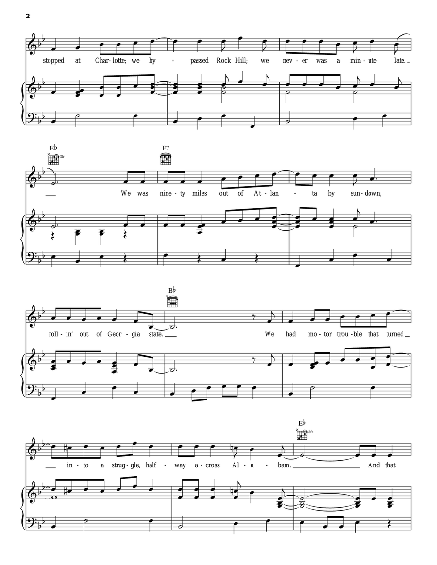 The Promised Land The Promised Land Piano, Vocal, Guitar scores gallery preview page 2