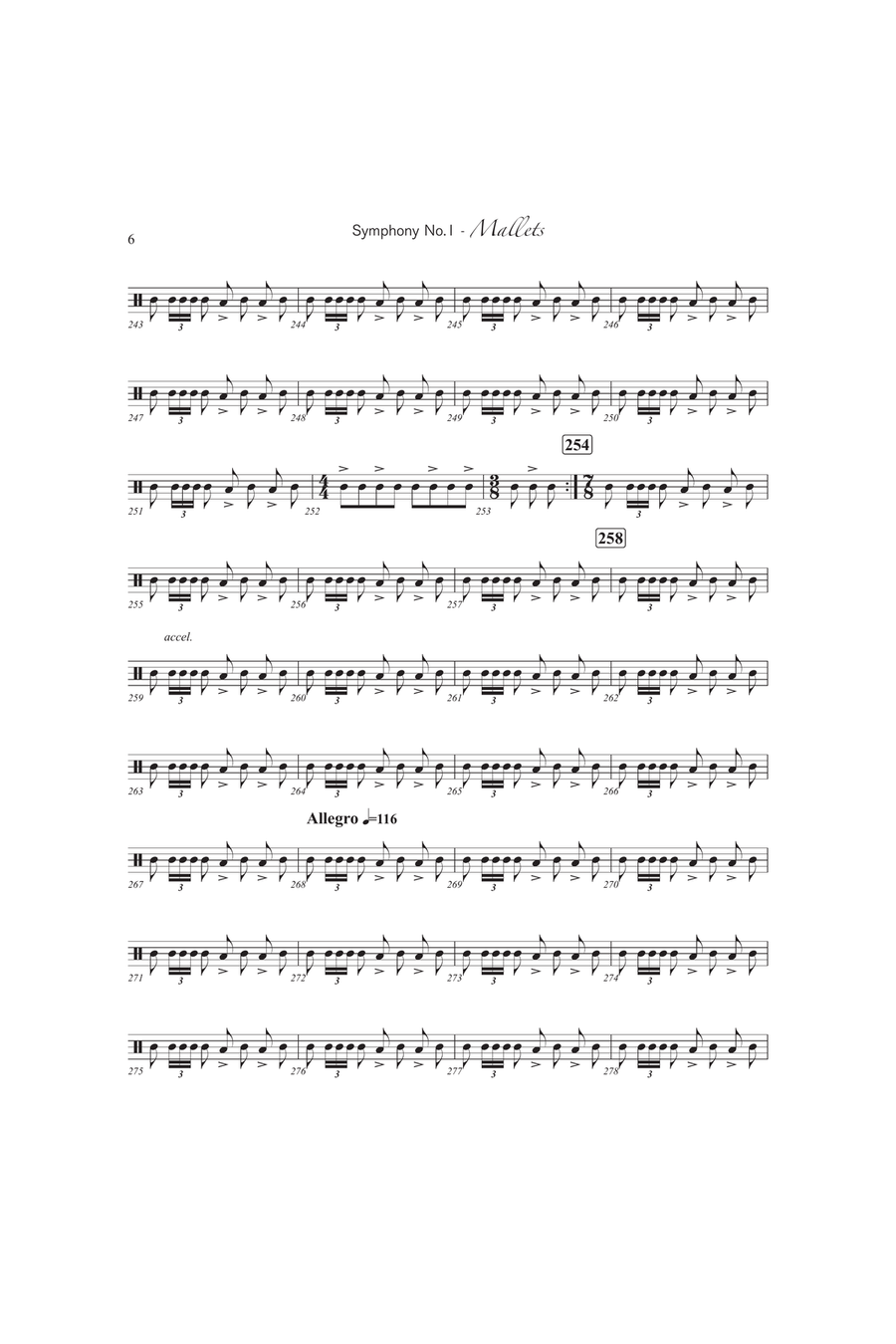 Symphony No. 1 (2nd Mallets) Percussion scores gallery preview page 6