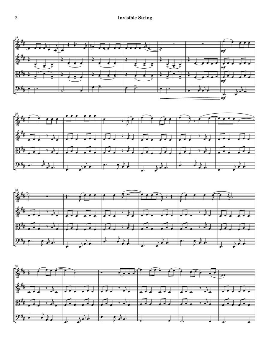 Invisible String String Quartet scores gallery preview page 3