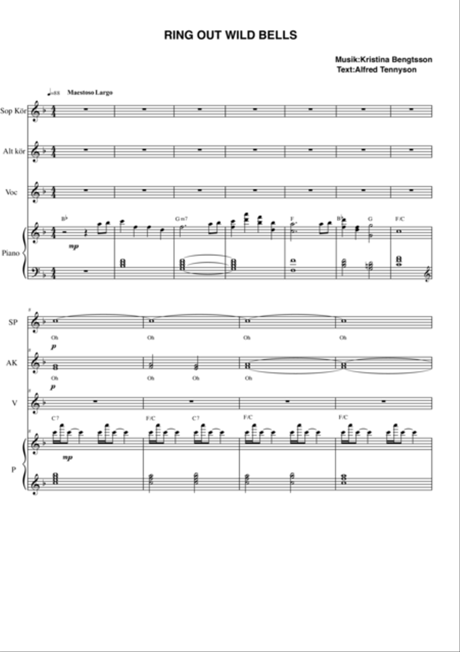 Ring out wild bells Ring out wild bells SA scores gallery preview page 1