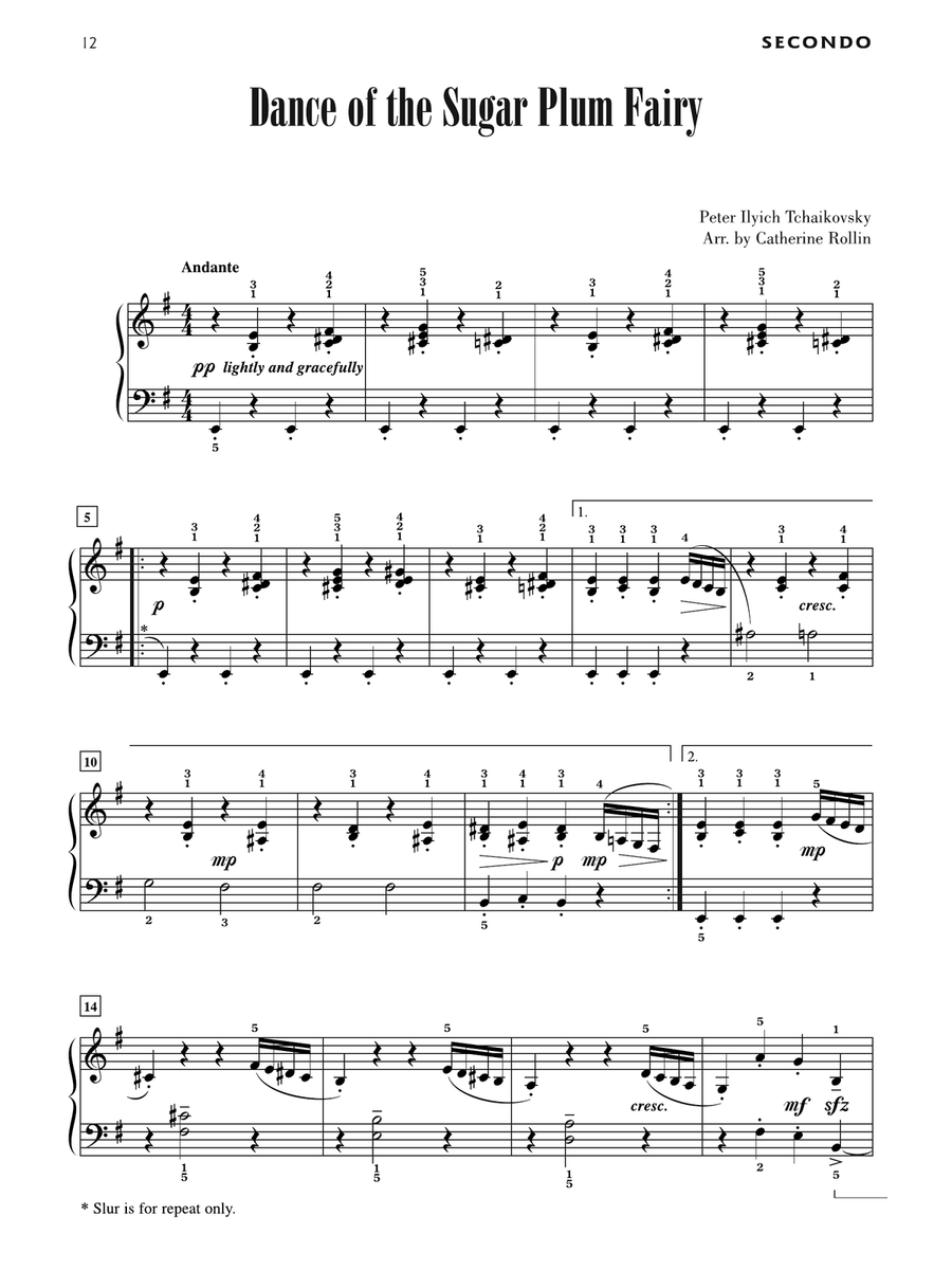 Dance of the Sugar Plum Fairy - Piano Duet (1 Piano, 4 Hands) 1 Piano, 4-Hands scores gallery preview page 1