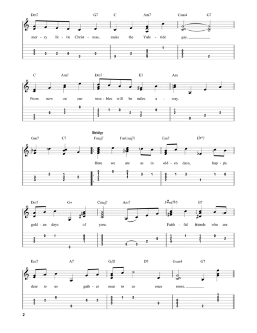 Have Yourself A Merry Little Christmas Guitar Tablature scores gallery preview page 2