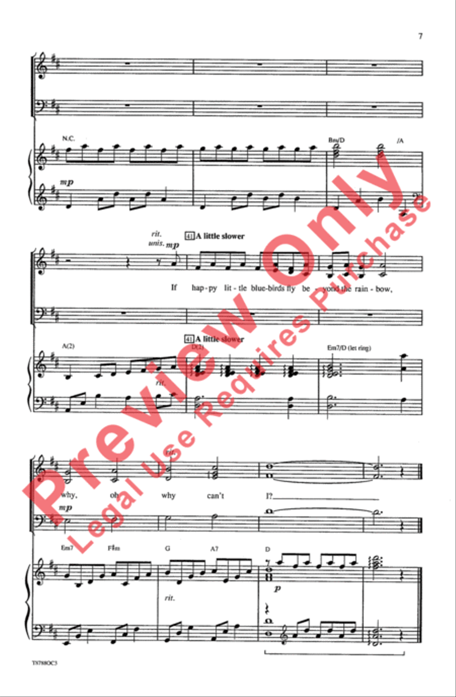 Over the Rainbow 3-Part scores gallery preview page 6