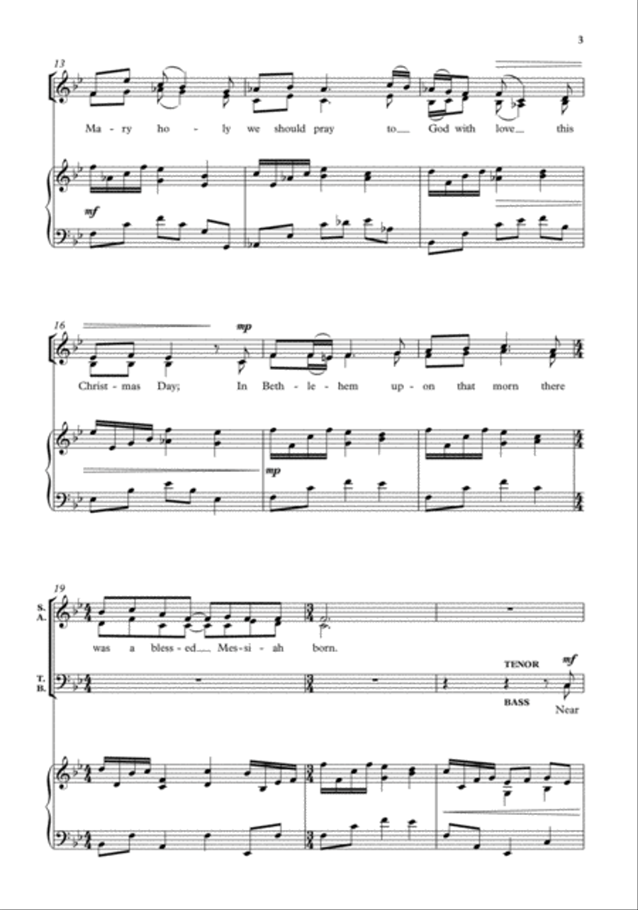 Wexford Carol 4-Part scores gallery preview page 3