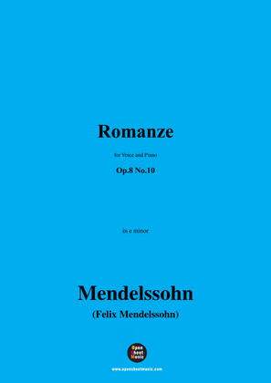 F. Mendelssohn-Romanze,Op.8 No.10 in e minor