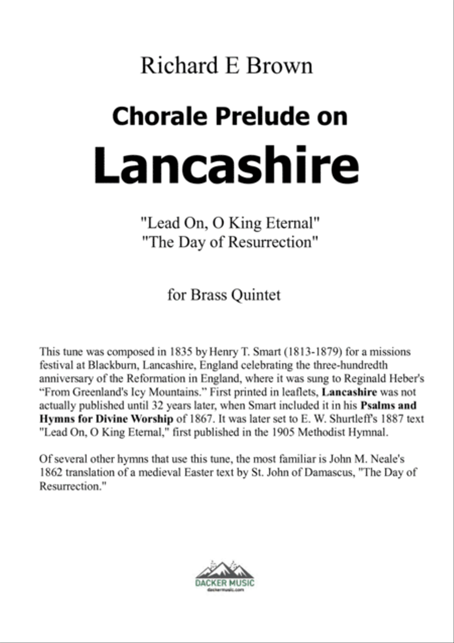 Chorale Prelude on Lancashire - Brass Quintet Brass Quintet scores gallery preview page 2