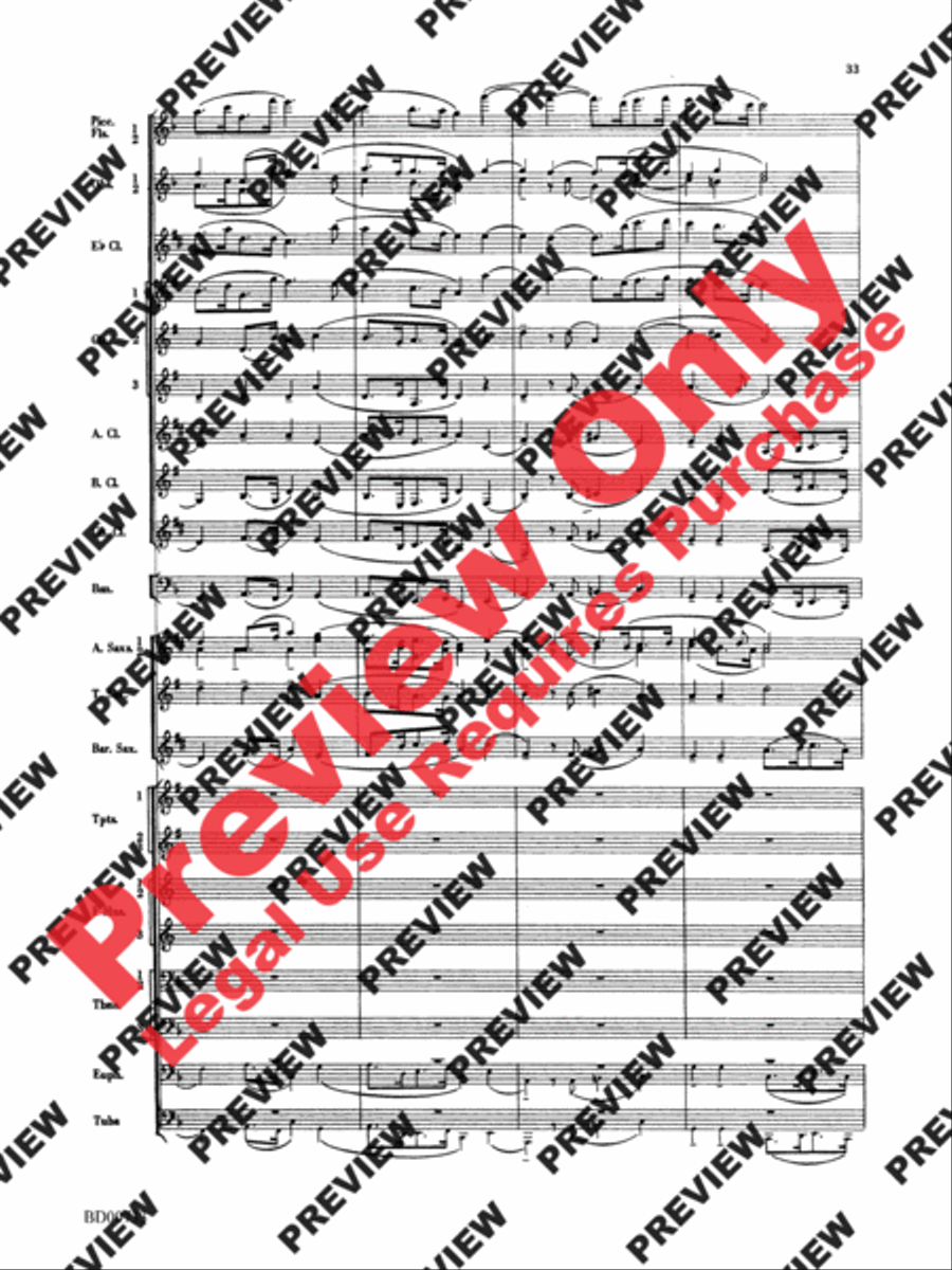 Water Music Suite Concert Band scores gallery preview page 33