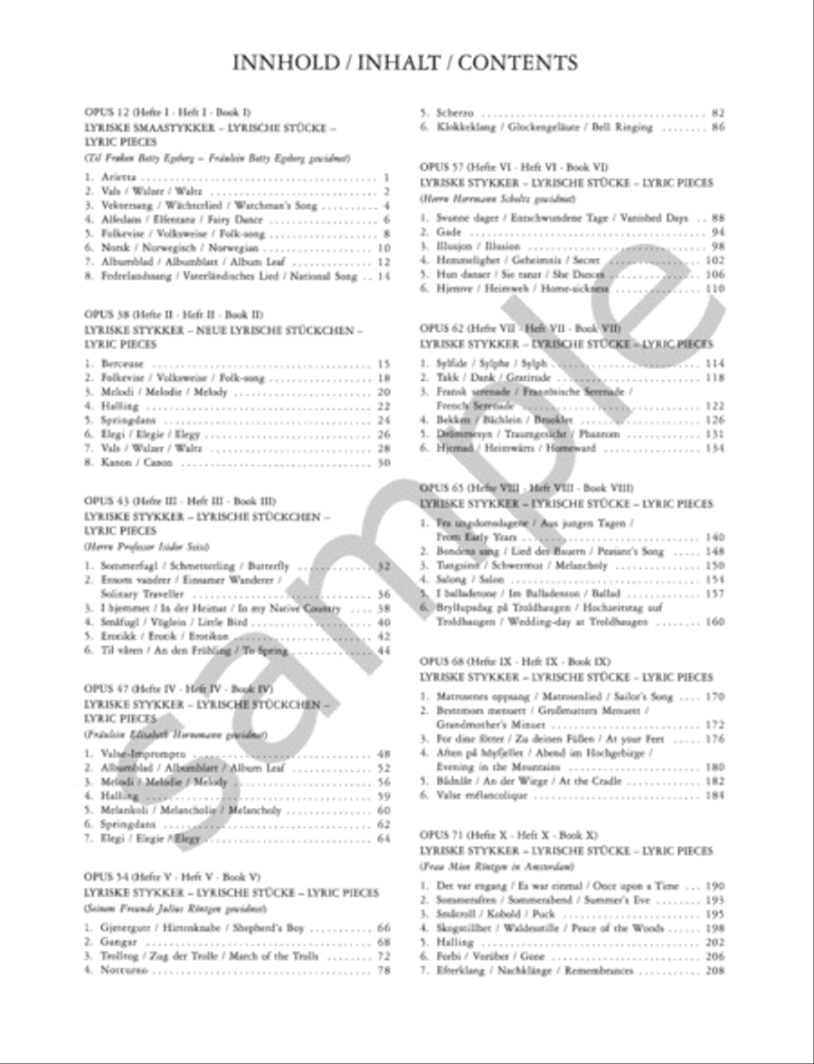 Piano Works -- Lyric Pieces Piano scores gallery preview page 3
