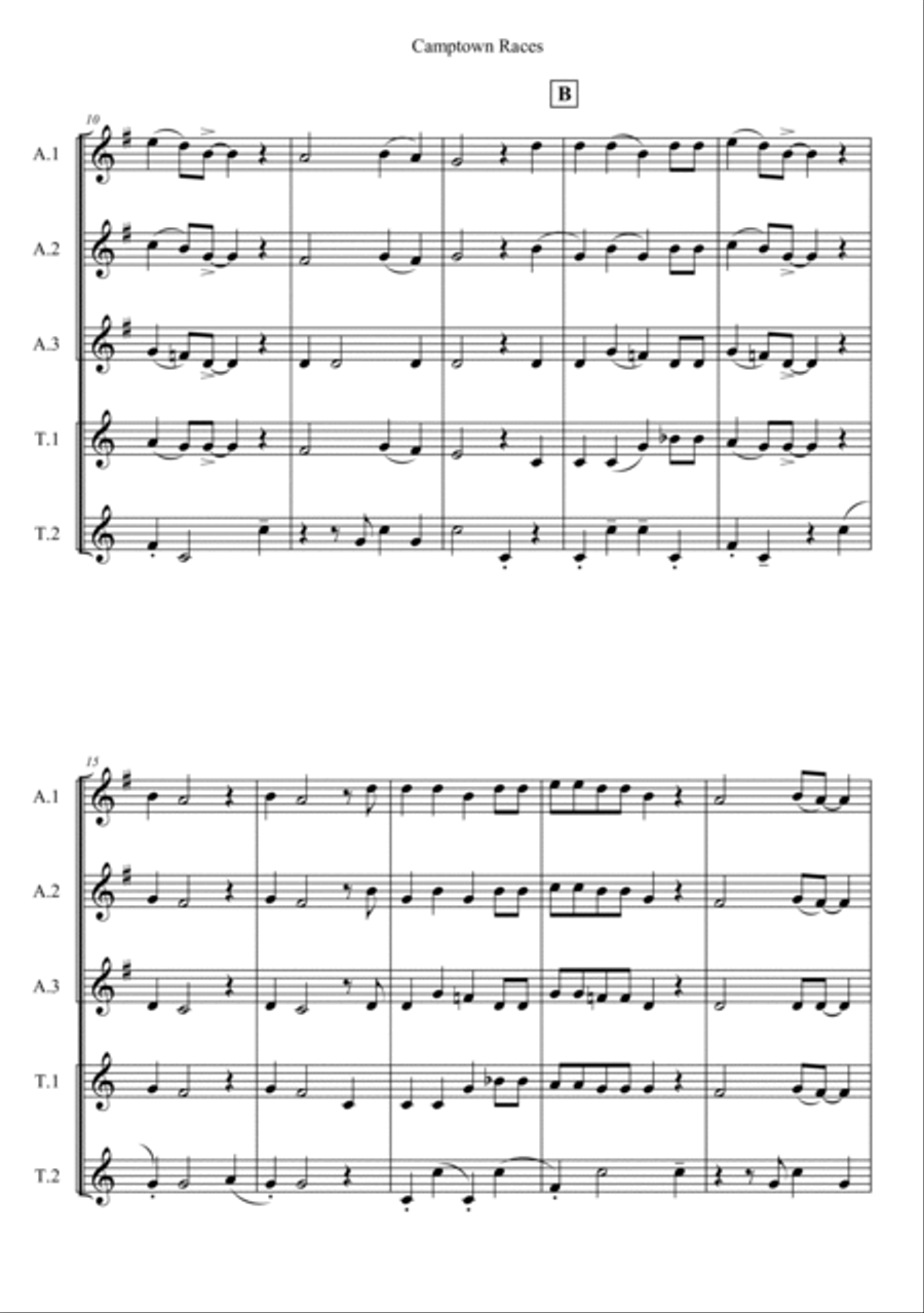 Camptown Races Camptown Races Woodwind Quintet scores gallery preview page 2