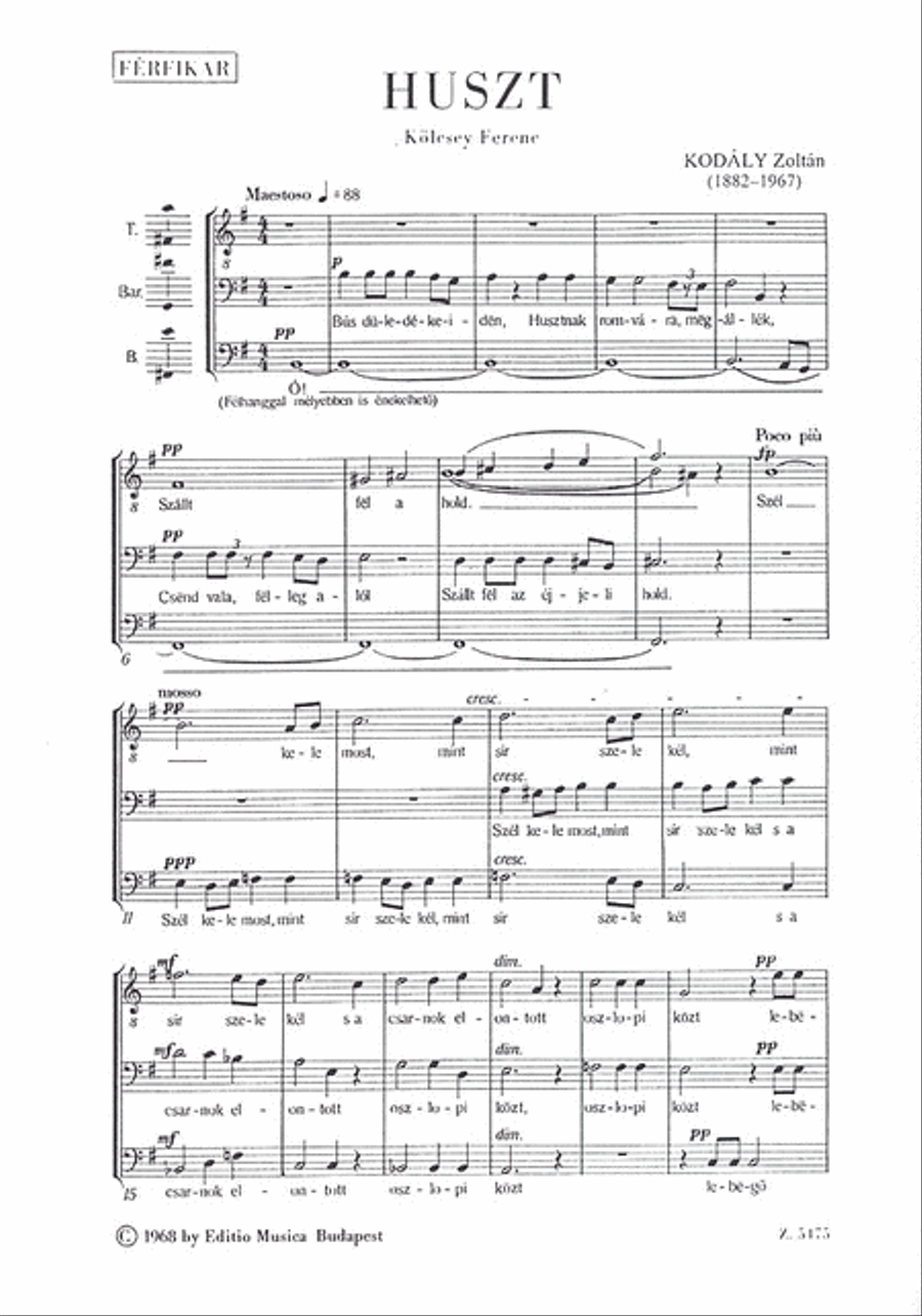 Huszt A Cappella scores gallery preview page 1