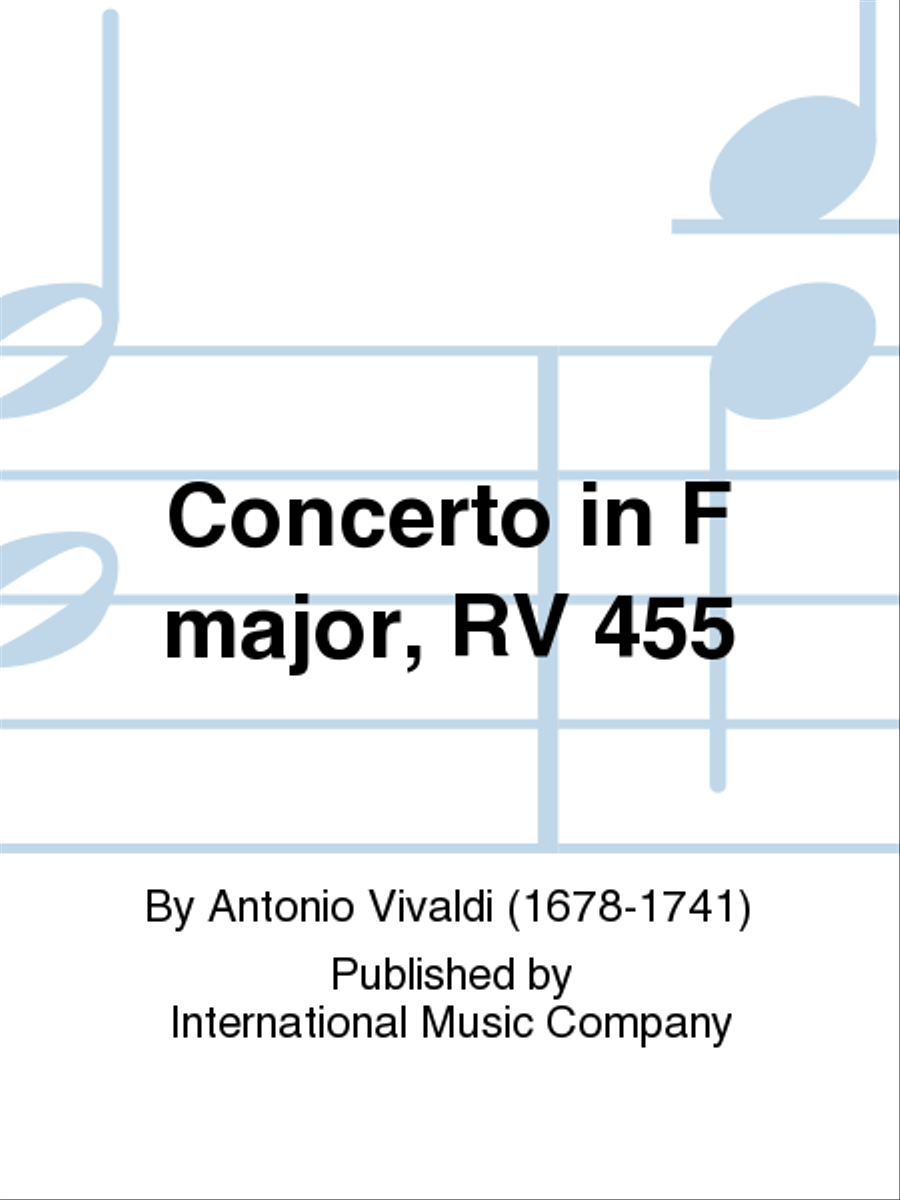 Concerto In F Major, Rv 455