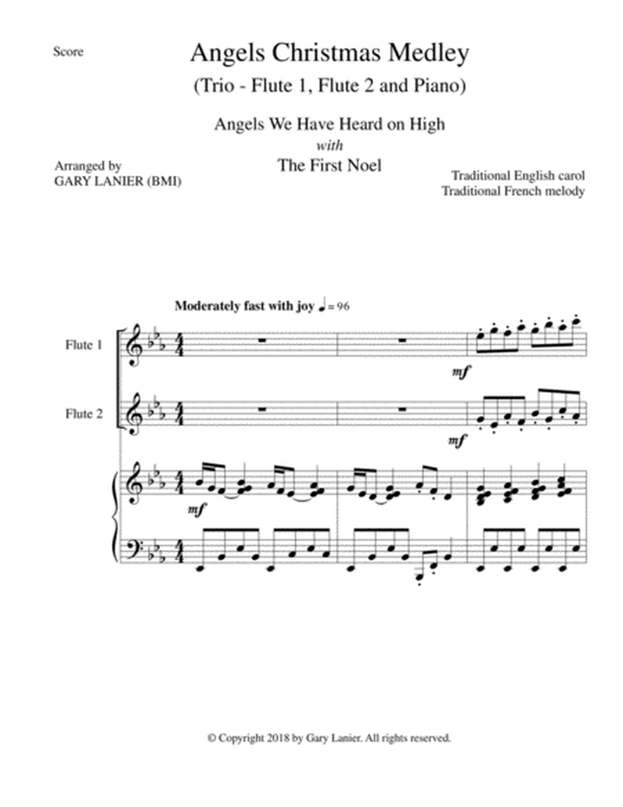 ANGELS CHRISTMAS MEDLEY (Trio for Flute 1, Flute 2 and Piano) image number null