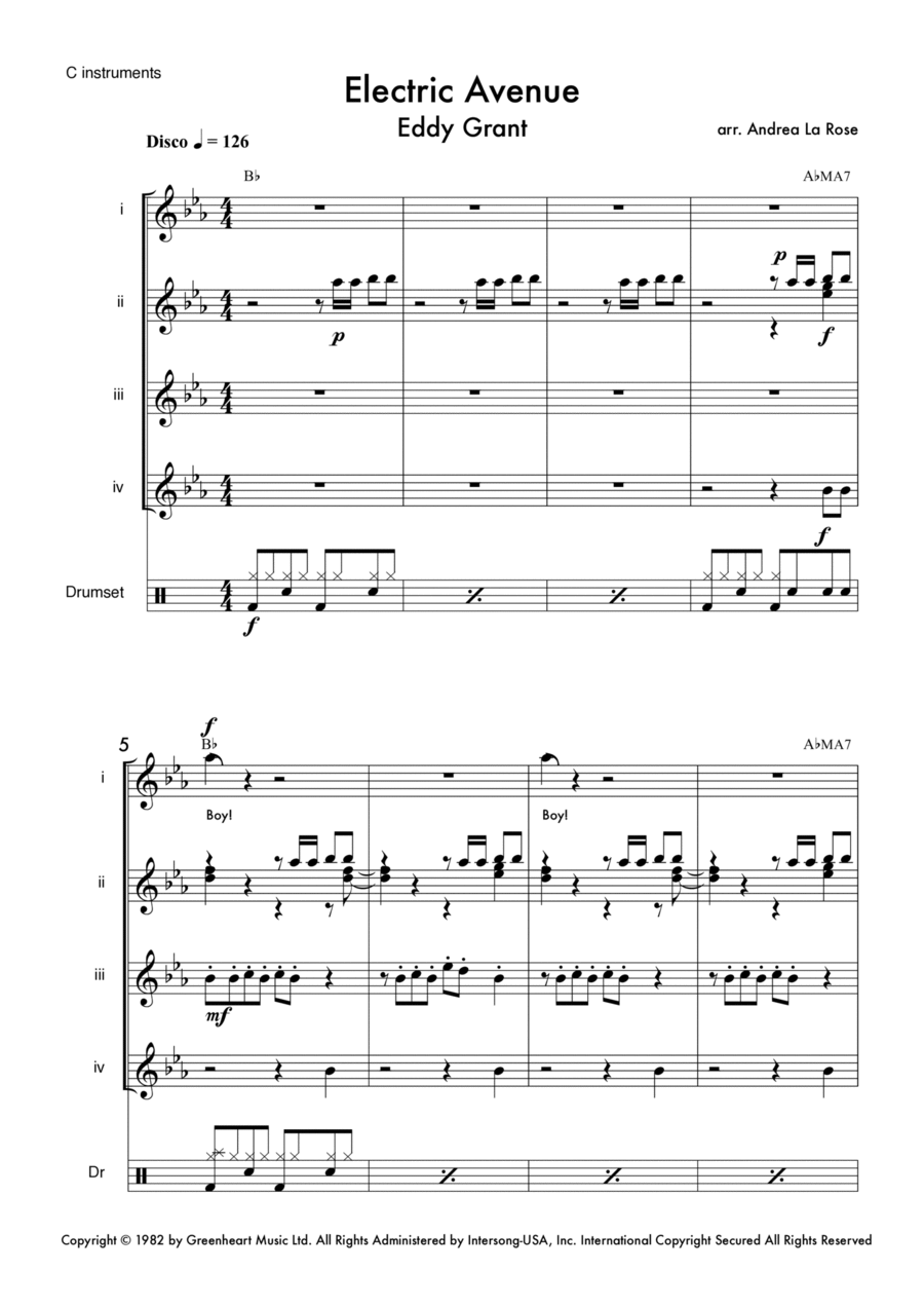 Electric Avenue Large Ensemble scores gallery preview page 1