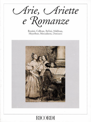 Book cover for Arie, Ariette e Romanze