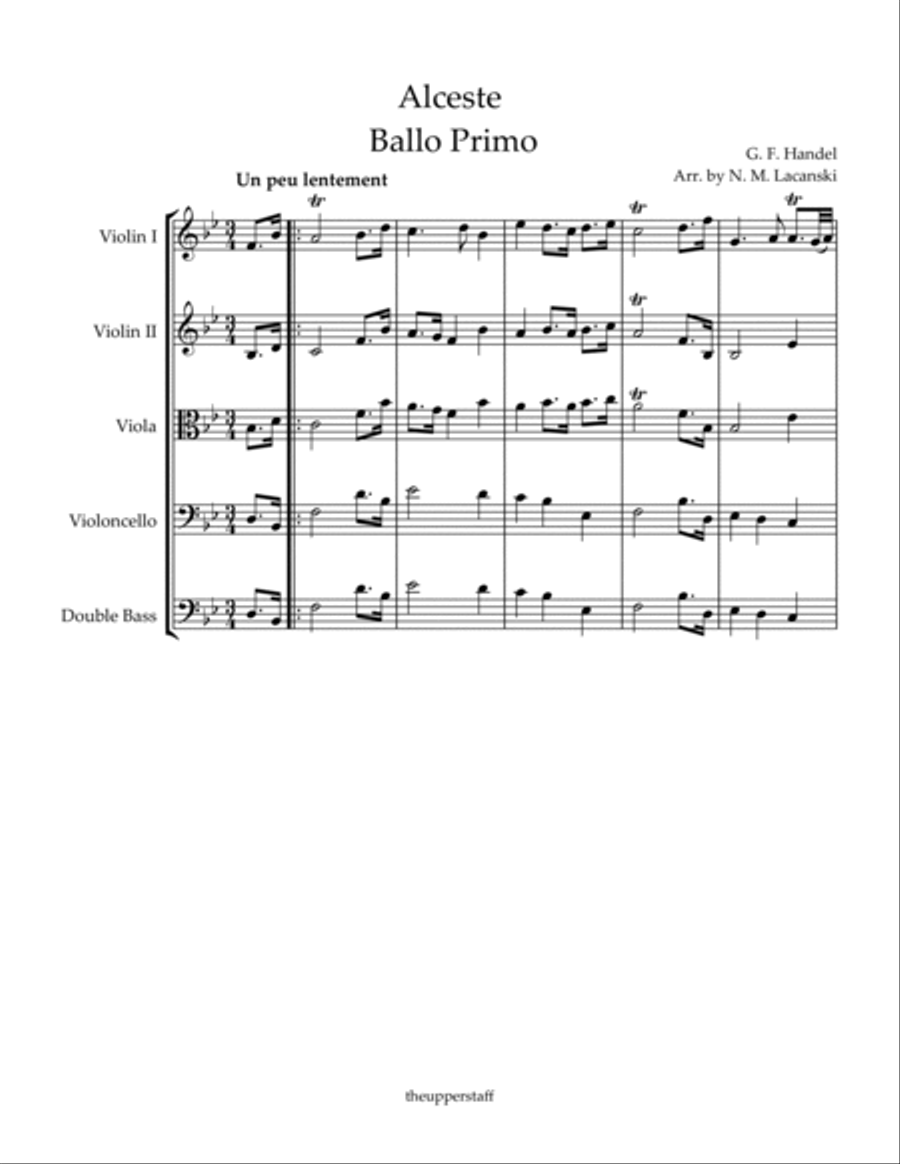 Alceste Ballo Primo String Orchestra scores gallery preview page 2