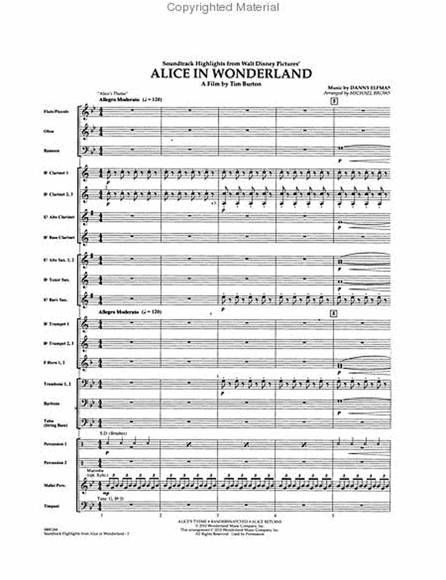 Alice in Wonderland Soundtrack Highlights image number null