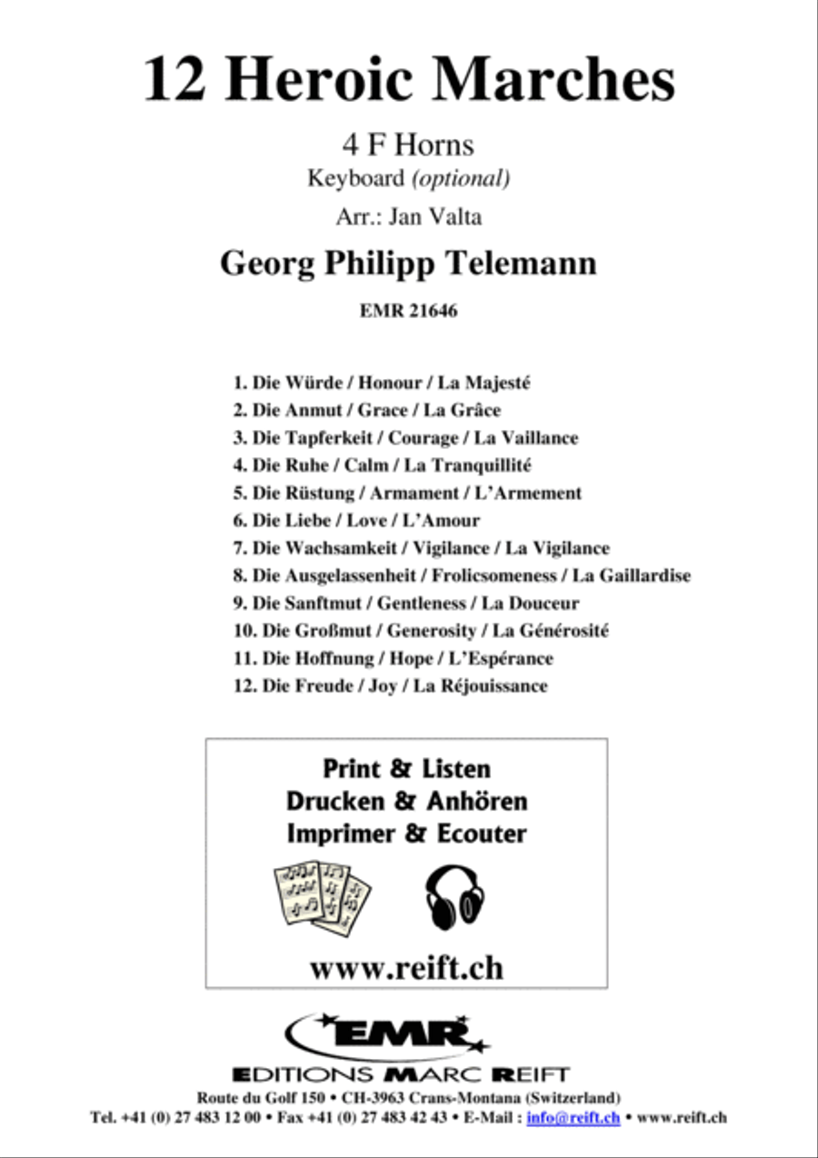 12 Heroic Marches French Horn Quartet scores gallery preview page 2
