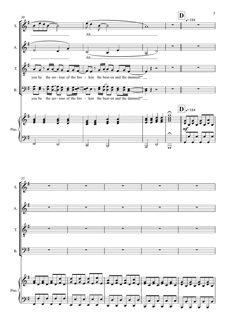 Welcome To The Black Parade Divisi scores gallery preview page 5