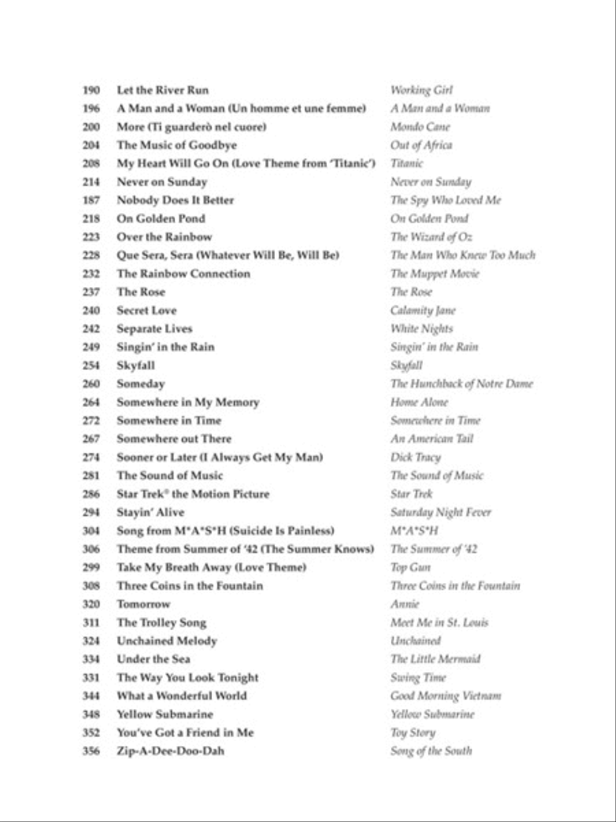 The Big Book of Movie Music - 3rd Edition Piano, Vocal, Guitar scores gallery preview page 3