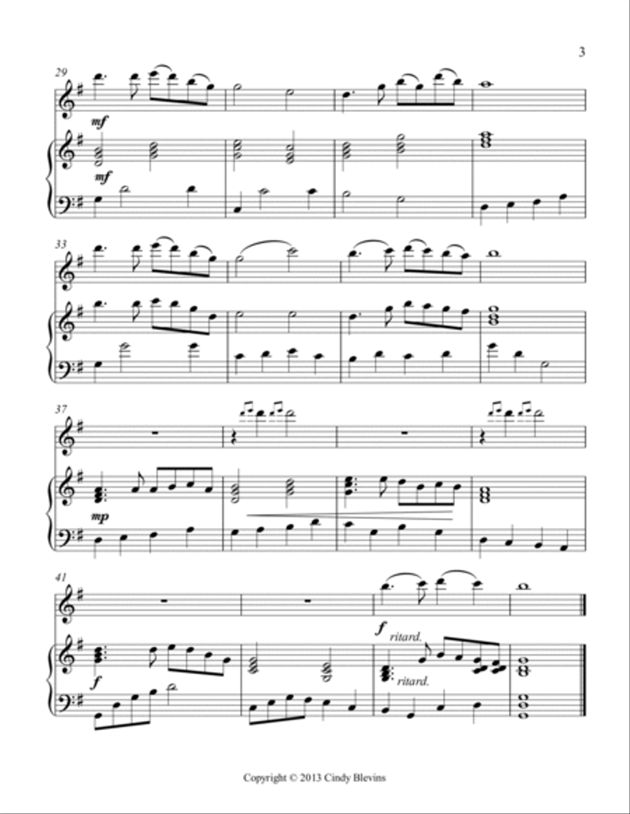 What A Friend We Have In Jesus, for Harp and Flute Flute scores gallery preview page 4