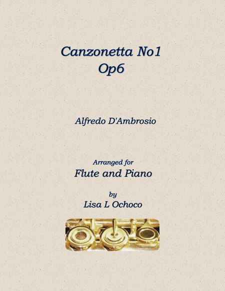 Canzonetta No1, Op6 for Flute and piano image number null