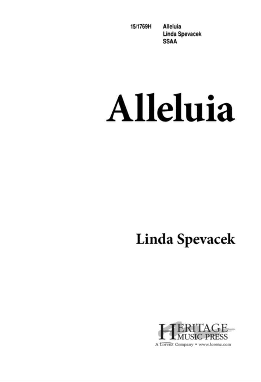 Alleluia Alleluia SSAA scores gallery preview page 1