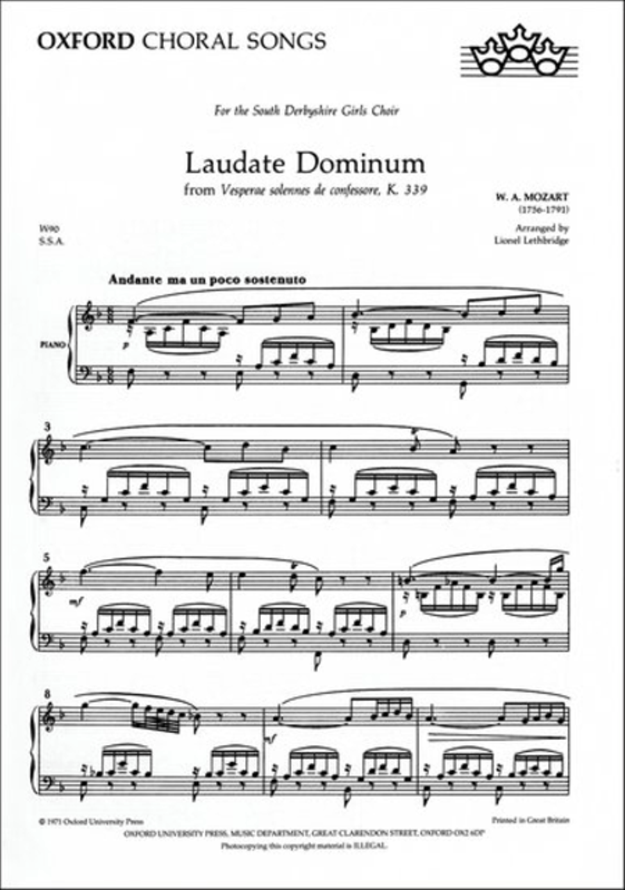 Laudate Dominum SSA scores gallery preview page 1
