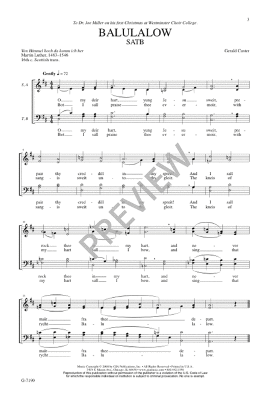 Balulalow 4-Part scores gallery preview page 4