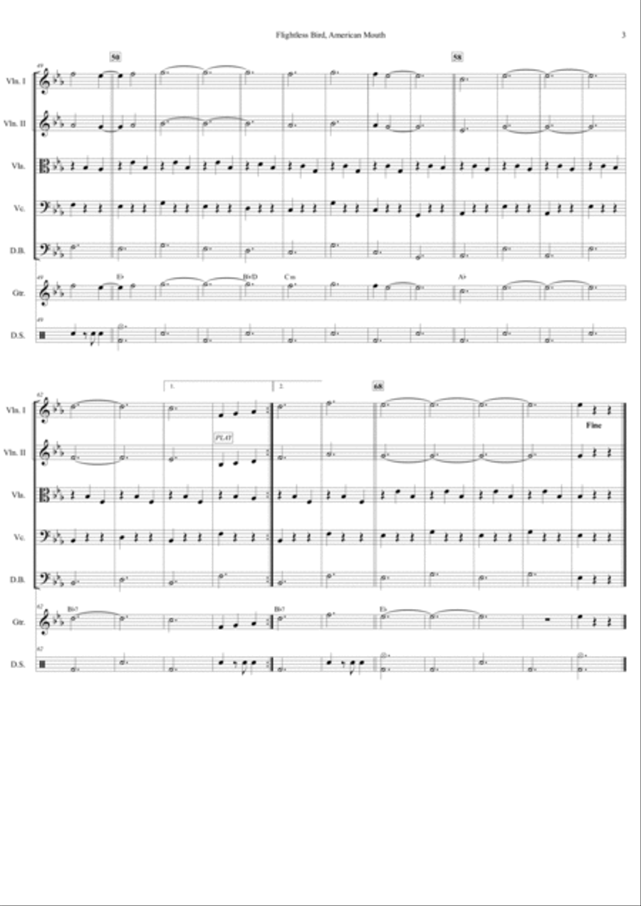 Flightless Bird, American Mouth Chamber Music scores gallery preview page 4