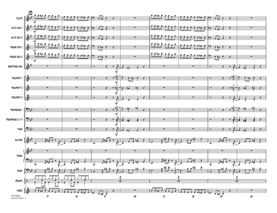 Reunion Blues - Conductor Score (Full Score) Jazz Ensemble scores gallery preview page 4