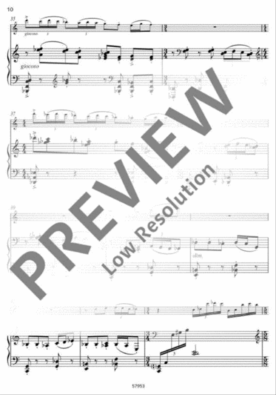 Trois pièces pittoresques Flute Solo scores gallery preview page 11