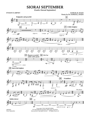 Siorai September - Bb Bass Clarinet