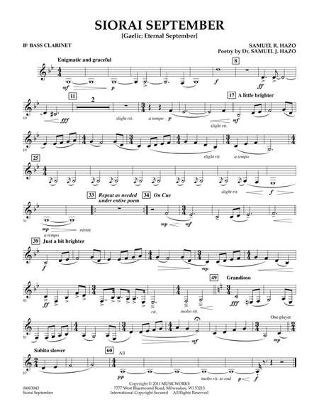 Siorai September - Bb Bass Clarinet