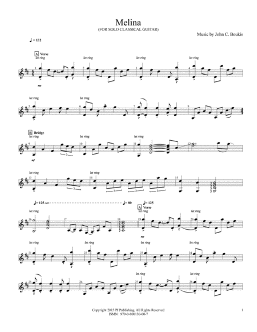 Melina Classical Guitar scores gallery preview page 2