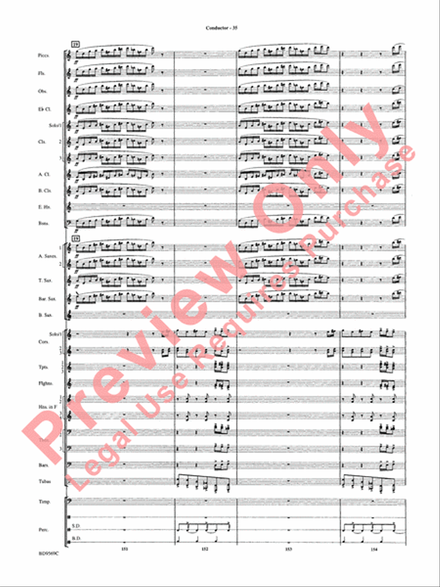 Jericho Concert Band scores gallery preview page 40