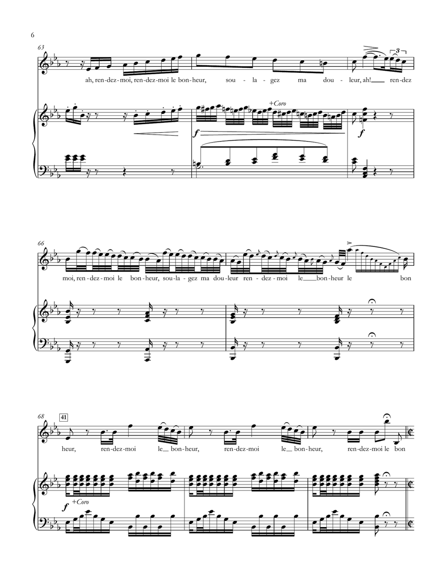 En proie à la tristesse from Le comte Ory - Comtesse Adèle-only Solo Audition/Recital Cut Soprano Voice scores gallery preview page 6