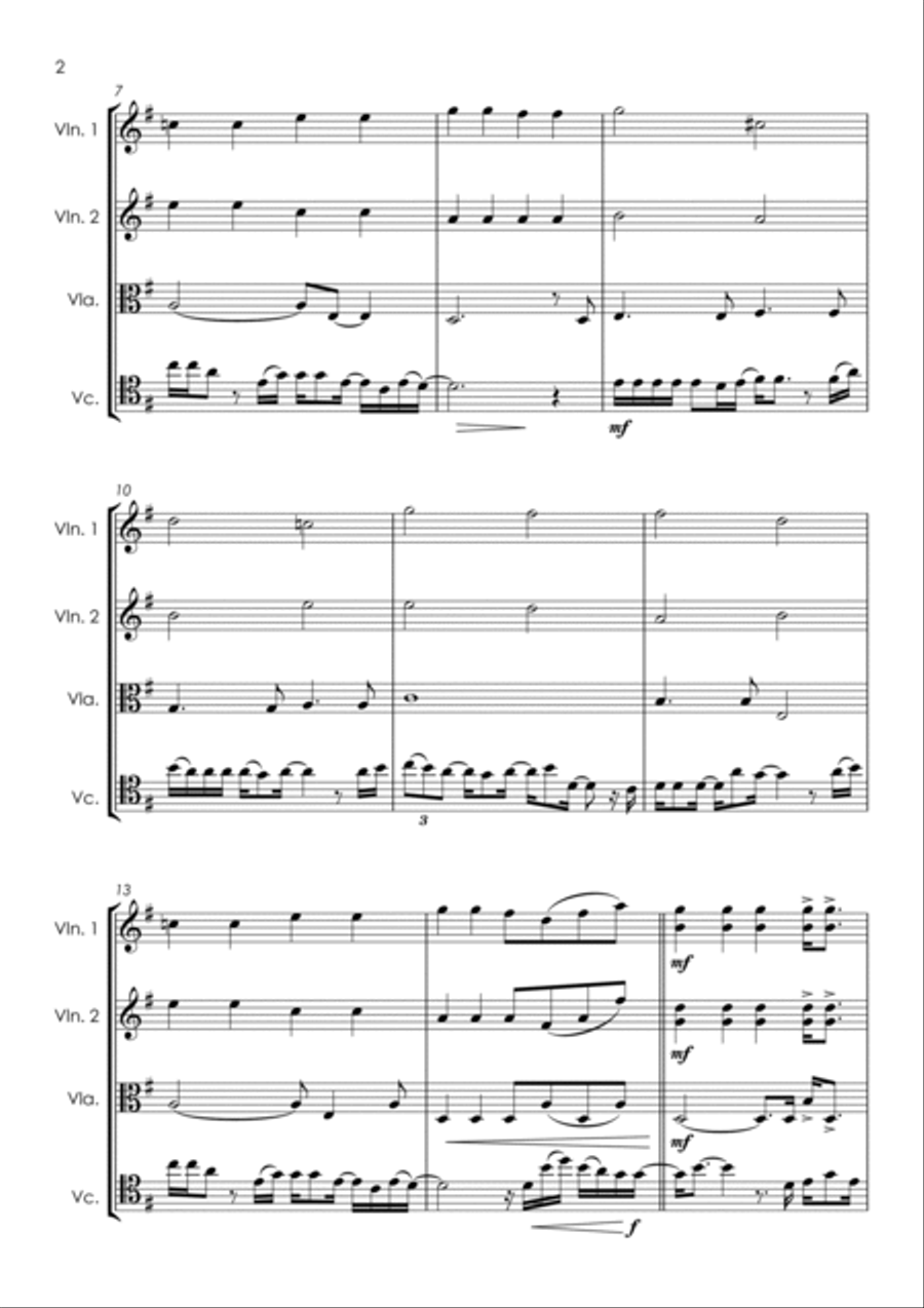 Against All Odds (Take A Look At Me Now) String Quartet scores gallery preview page 6