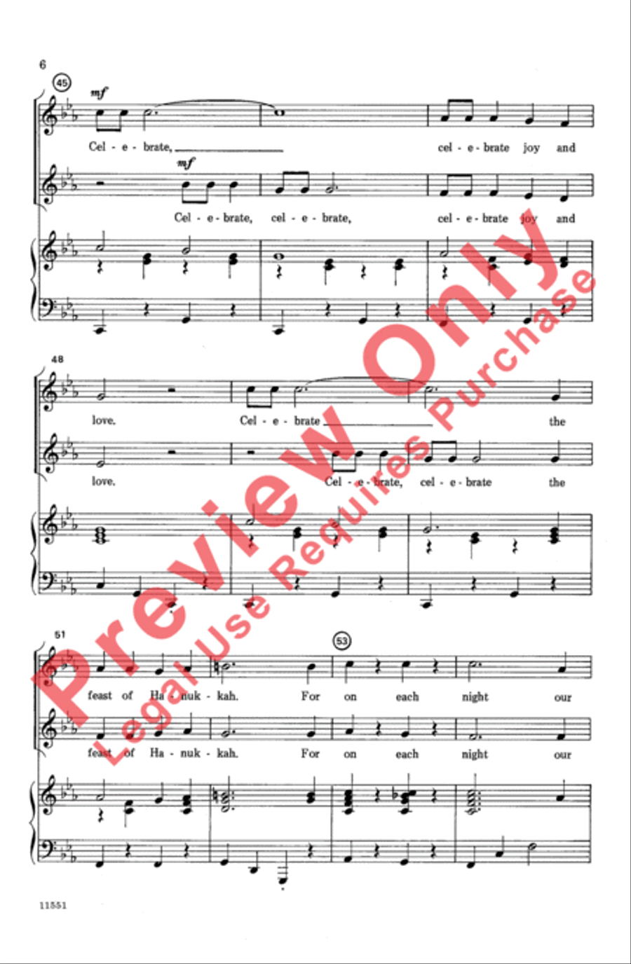 Celebrate Hanukkah 2-Part scores gallery preview page 6