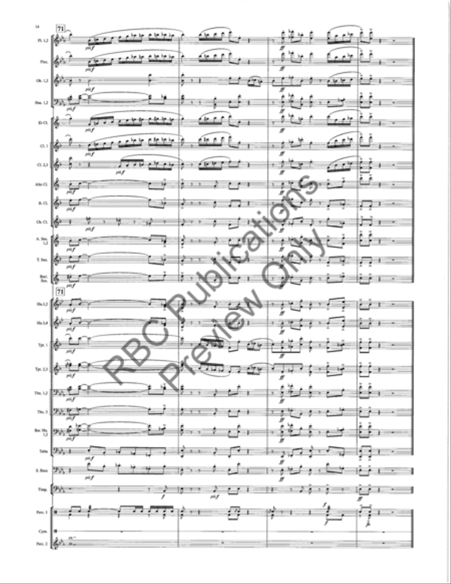 Honor And Glory Honor And Glory Concert Band scores gallery preview page 15