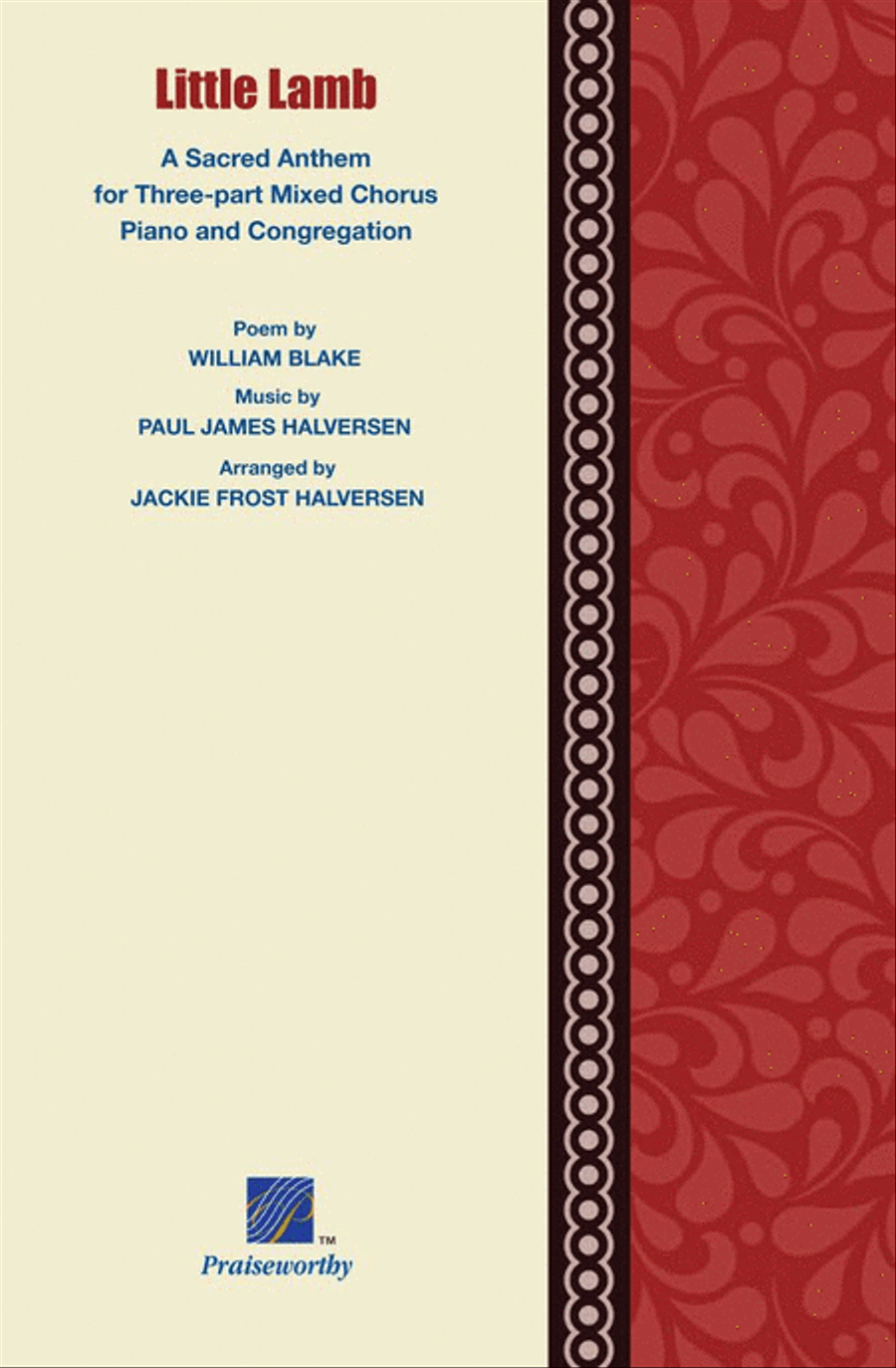 Little Lamb - SAB - Halversen Little Lamb - SAB - Halversen 3-Part scores gallery preview page 1