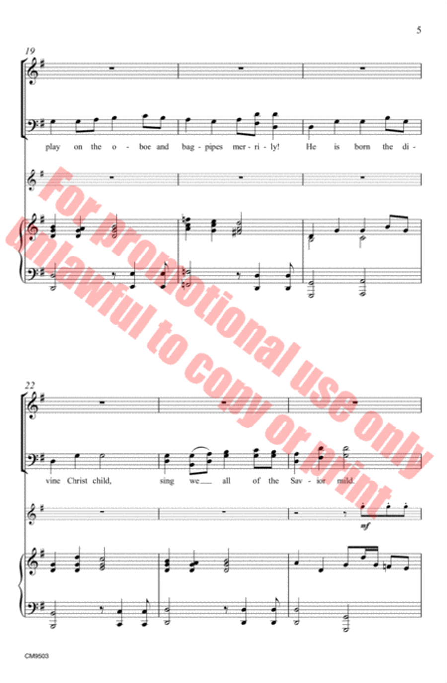 A Celtic French Carol A Celtic French Carol 4-Part scores gallery preview page 6