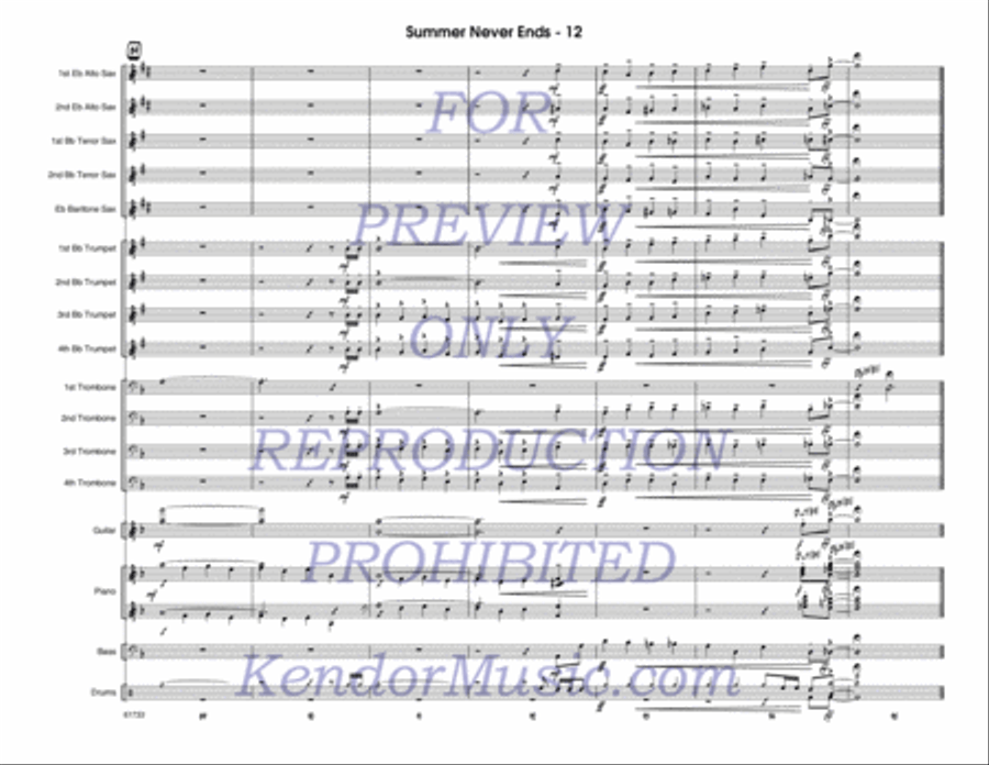 Summer Never Ends Jazz Ensemble scores gallery preview page 13