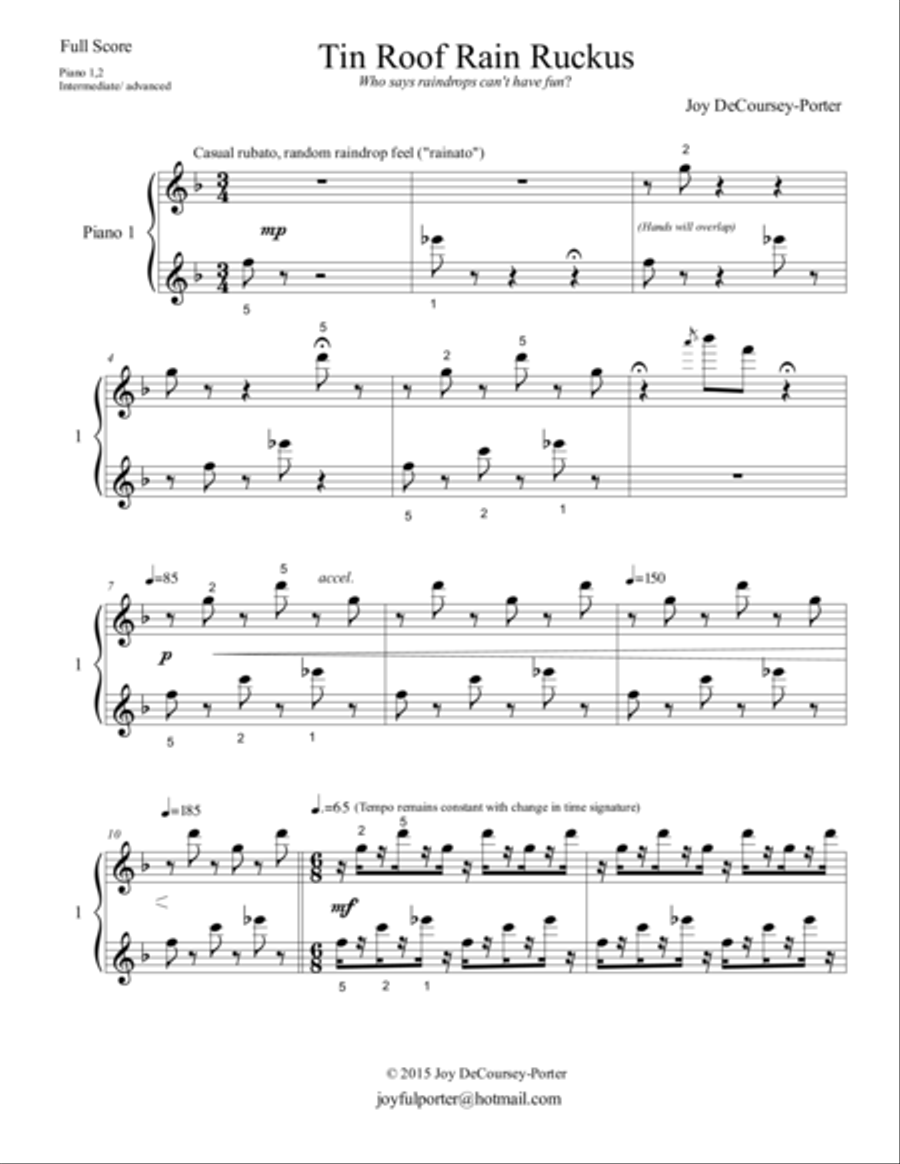 Tin Roof Rain Ruckus Tin Roof Rain Ruckus Piano scores gallery preview page 2