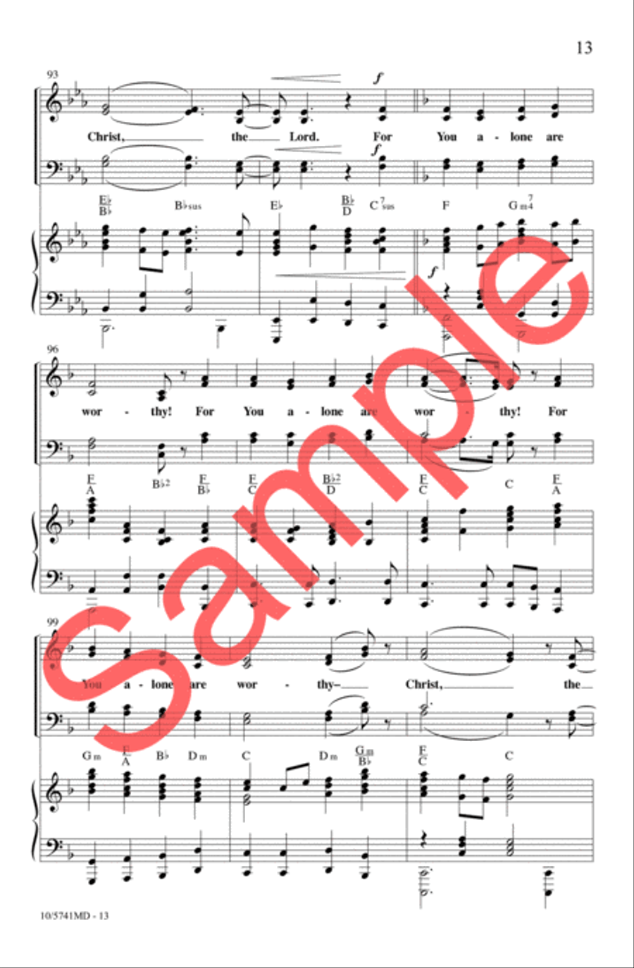 O Come, All Ye Faithful (His Name Shall Be) 4-Part scores gallery preview page 12