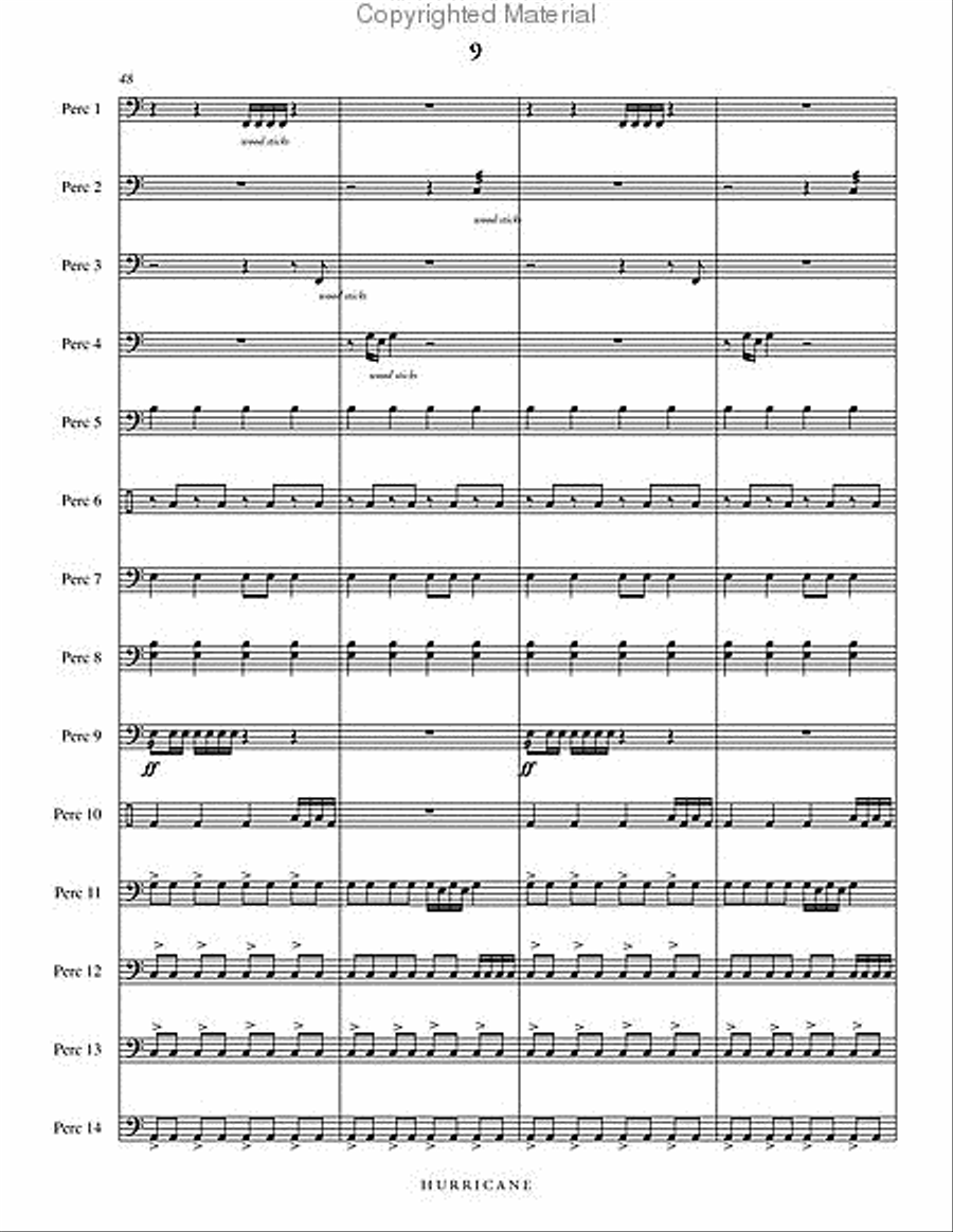 Hurricane Hurricane Percussion Ensemble scores gallery preview page 10